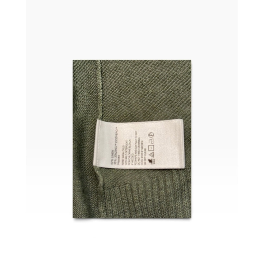Tommy Bahama Addison Linen Blend Convertible Wrap Cardigan Sweater Sea Clay M